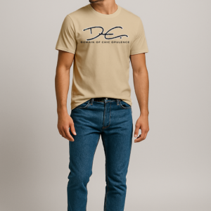 DOCO Signature Eclipse Tee – Beige/Layered Black Shimmer (UNISEX) - Image 2