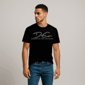 DOCO Signature Blk Shine Tee – Black/Layered Shimmer (UNISEX) - Image 1