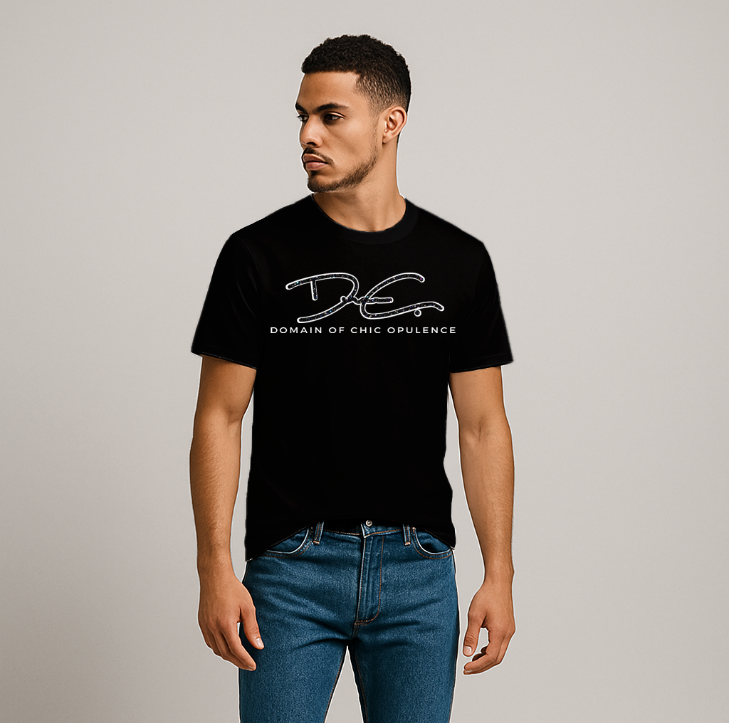 DOCO Signature Blk Shine Tee – Black/Layered Shimmer (UNISEX)
