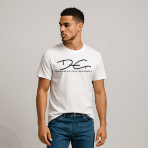 DOCO Signature Luxe Tee - White/Shimmer Black (UNISEX) - Image 1