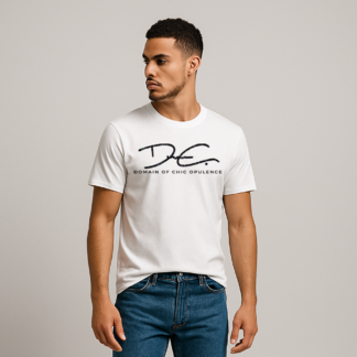 DOCO Signature Luxe Tee - White/Shimmer Black (UNISEX)