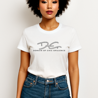 DOCO Signature Shine Tee – White/Layered Shimmer (UNISEX)