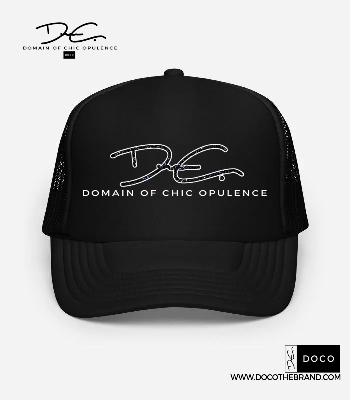 DOCO - Luxe Shimmer Trucker Hat - Black/White
