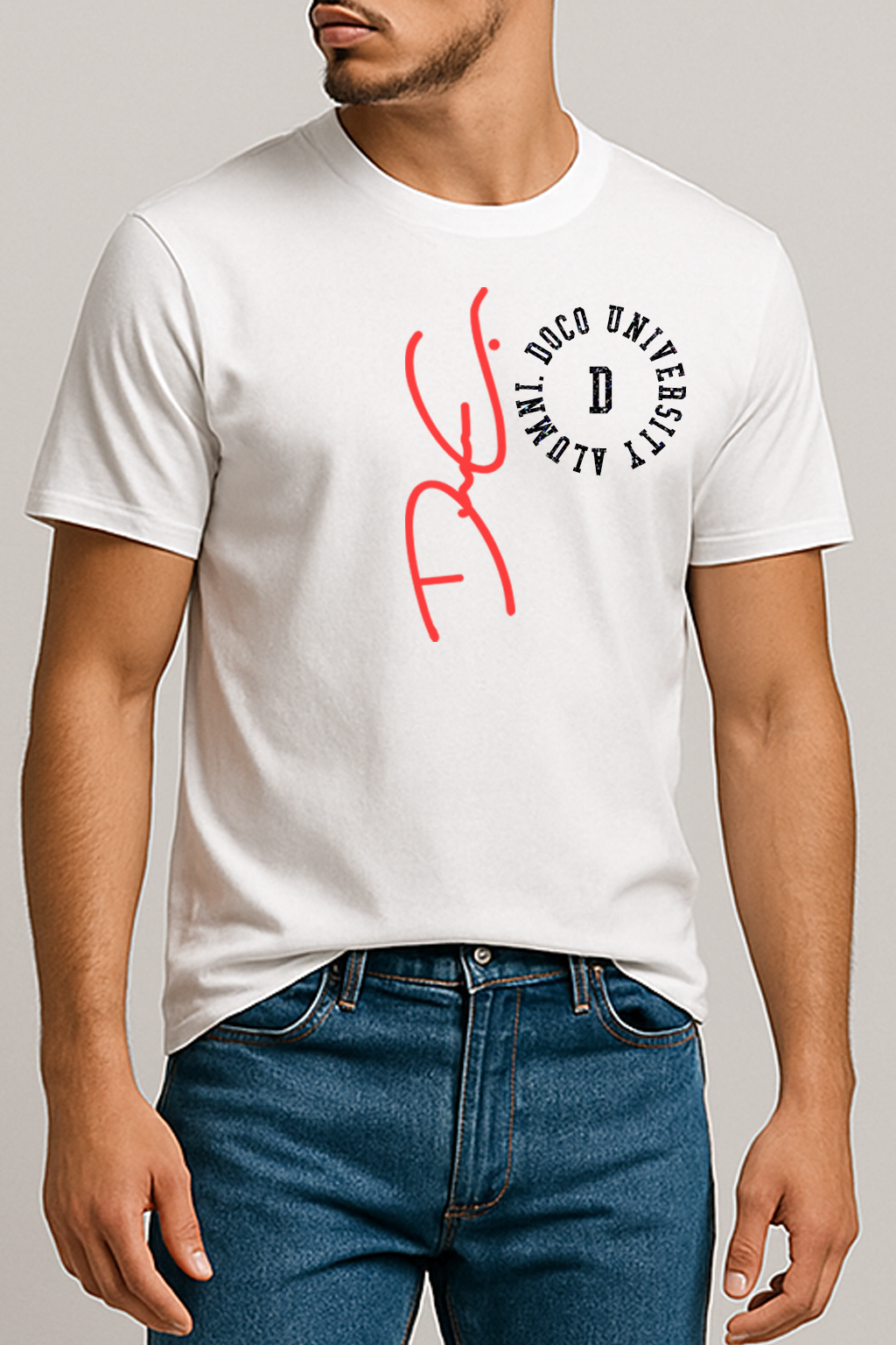 DOCO Signature Crest Tee – White (MEN)