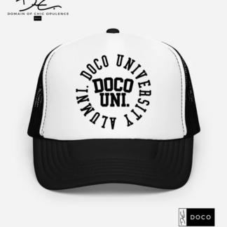 DOCO University Trucker Hat - Matte Black Circle Logo